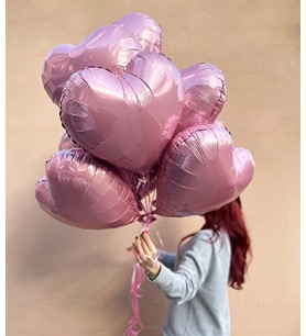 5 Adet Helyum Kapli Balon Pembe