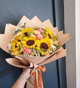 ayçiçeği buketi, sunflower bouquet, bodrum çiçekçi